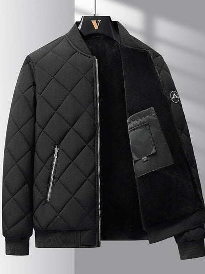 Herren Baumwolljacke Over Size Synthetisches Leder-3