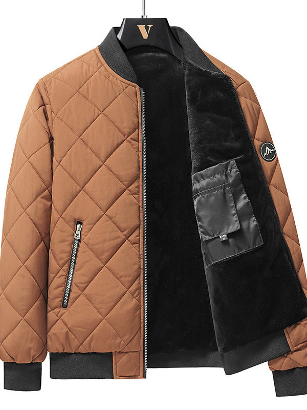 Herren Baumwolljacke Over Size Synthetisches Leder-5