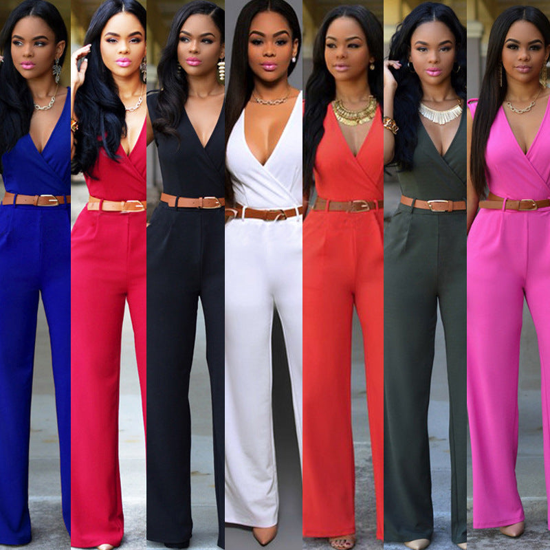 Damen-Jumpsuit mit geraden Beinen aus Polyester und Baumwolle – elegant und bequem, erhältlich in S-XXL 16