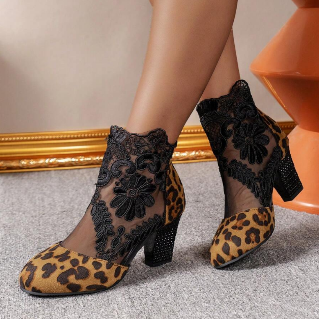 Variant image for Damen-Stiefel mit hohem Absatz Bestickt Elegant Hochwertige Stoffe-11