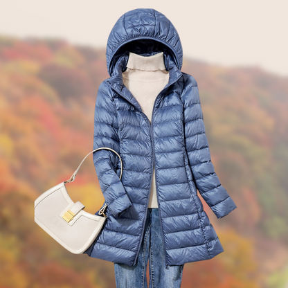 Variant image for Damenjacke mit Kapuze Ultralleicht Nylon Übergangsjacke-4