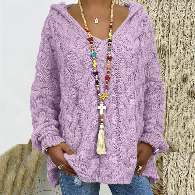 Variant image for Damen-Hoodie, Zopfstrick, weiche Acryl-Mischung-79