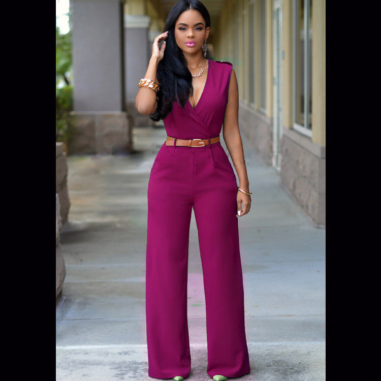 Damen-Jumpsuit mit geraden Beinen aus Polyester und Baumwolle – elegant und bequem, erhältlich in S-XXL 13