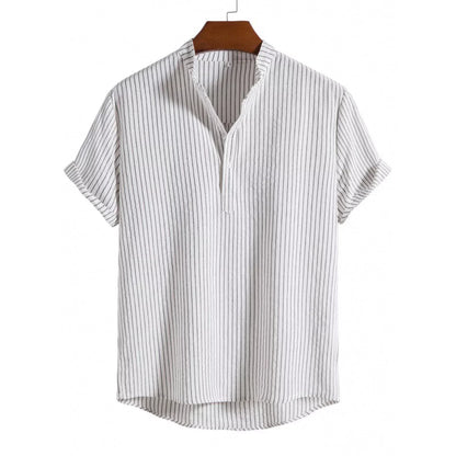 Weißes Henley-Damenhemd aus Baumwolle und Polyester - elegante Bluse für Alltag und Fest 1