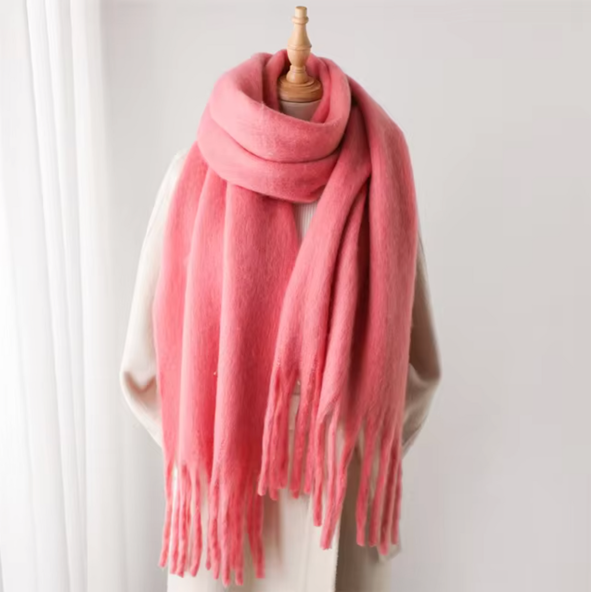 Winterschal für Damen aus kaschmirähnlichem Material mit langen Fransen – Elegantes und vielseitiges Pashmina-Design 25