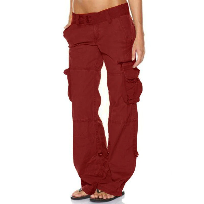 Damen Cargohose im lässigen Stil aus 100% Baumwolle mit Taschen-4