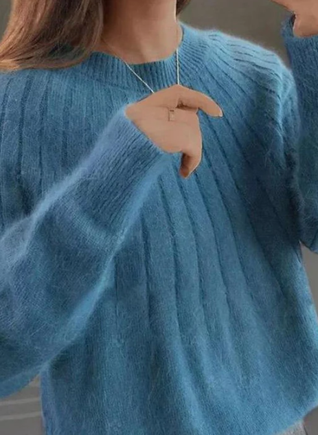 Damen-Strickpullover, flauschiges Kaschmir, für Alltag und Fest-1