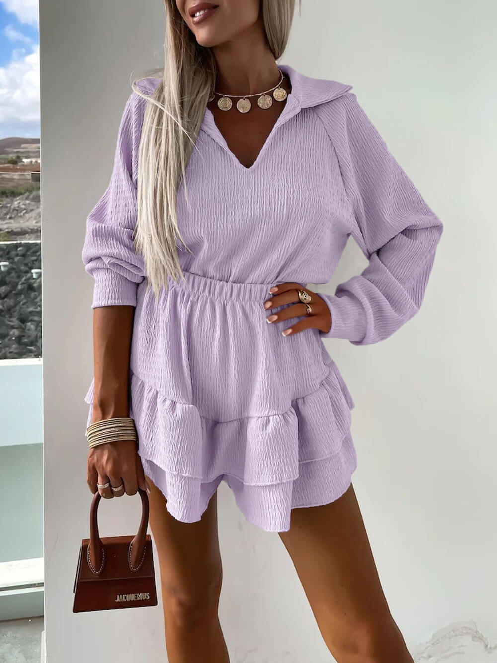 Variantenbild für luftige Damen-Shorts, 100% Baumwolle-1
