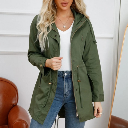 Damen Winterjacke Zeitloses Design Lang Polyester 1
