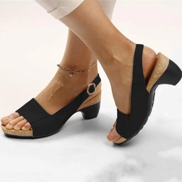 Damen-Sandalen, dicke Partien, Synthetikmaterial 5