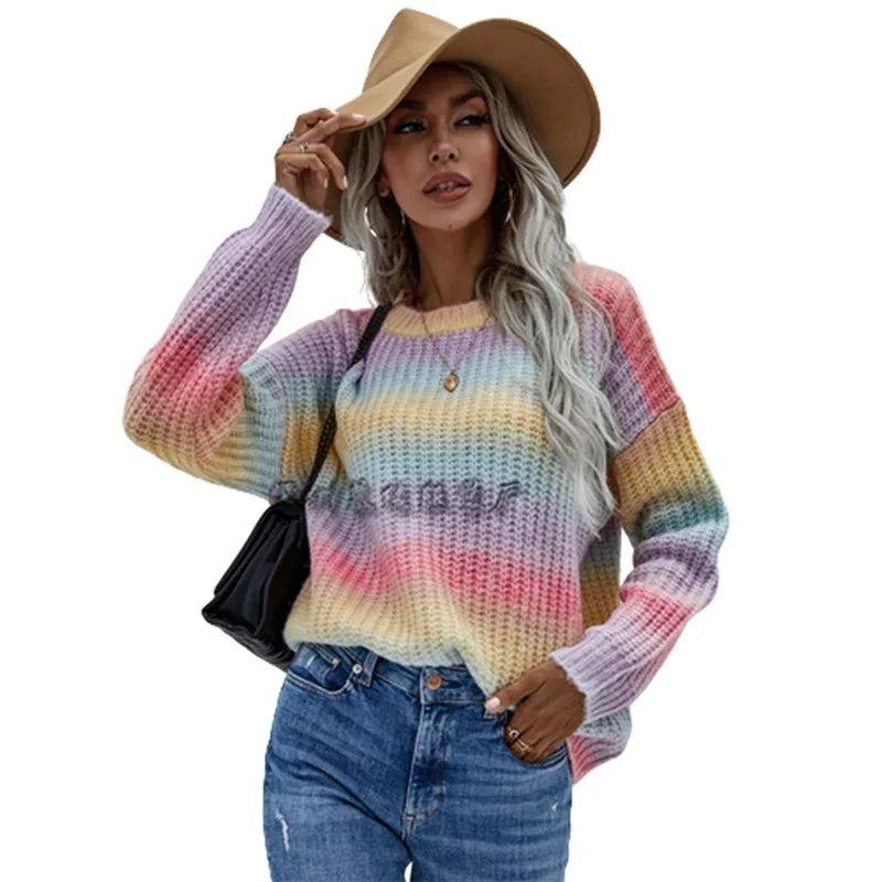 Damen-Strickpullover, trendiges weiches Acryl-4
