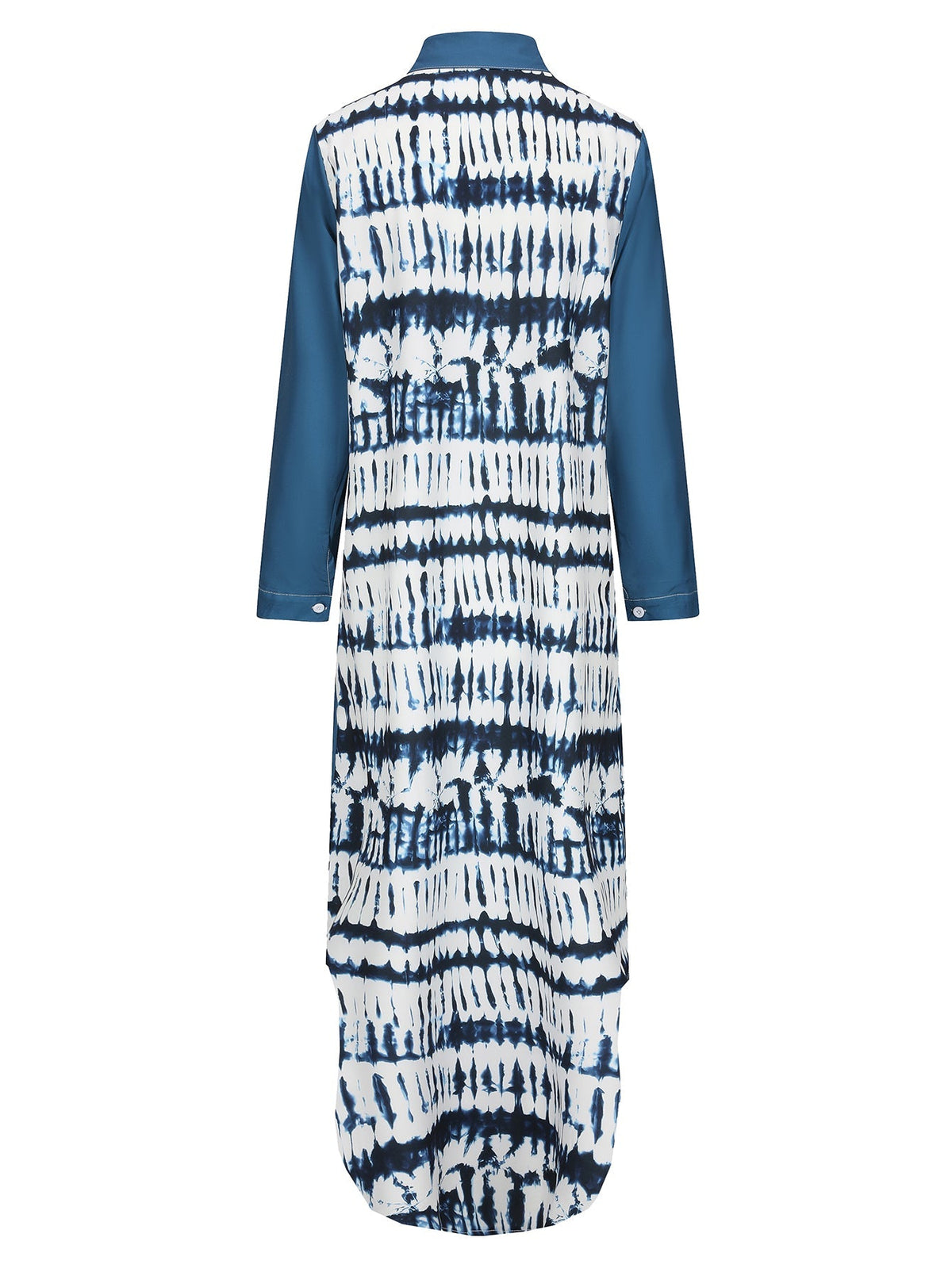 Damenkleid mit Hemdkragen, langen Ärmeln, 100 % Polyester-4