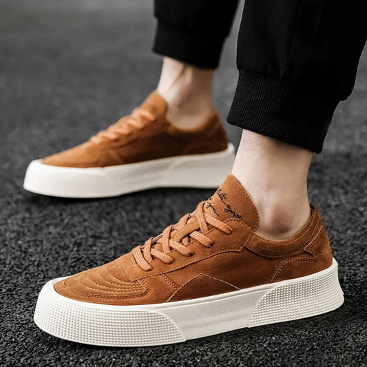 Herren-Sneakers, niedrig, Wildleder, mit dicke Sohle, für Komfort und Stil-1
