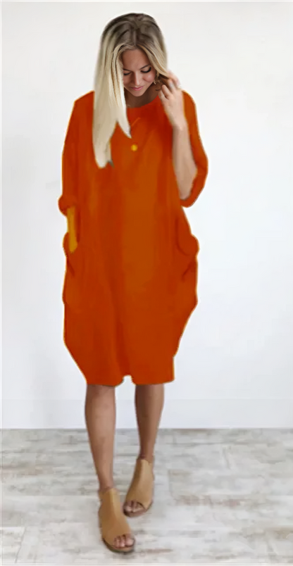 Damen-Kleid, lockere Passform, Polyester 2
