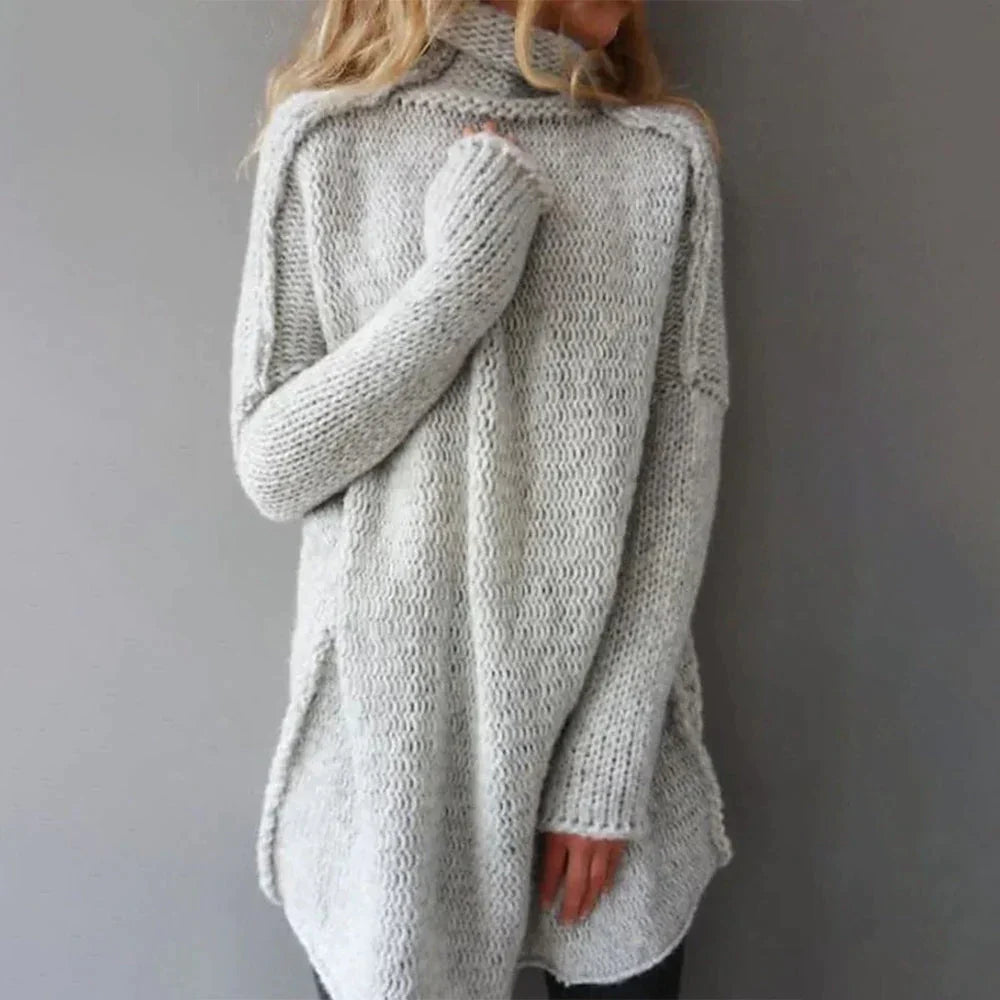 Damen-Rollkragenpullover, Oversize, 100% Acryl-1
