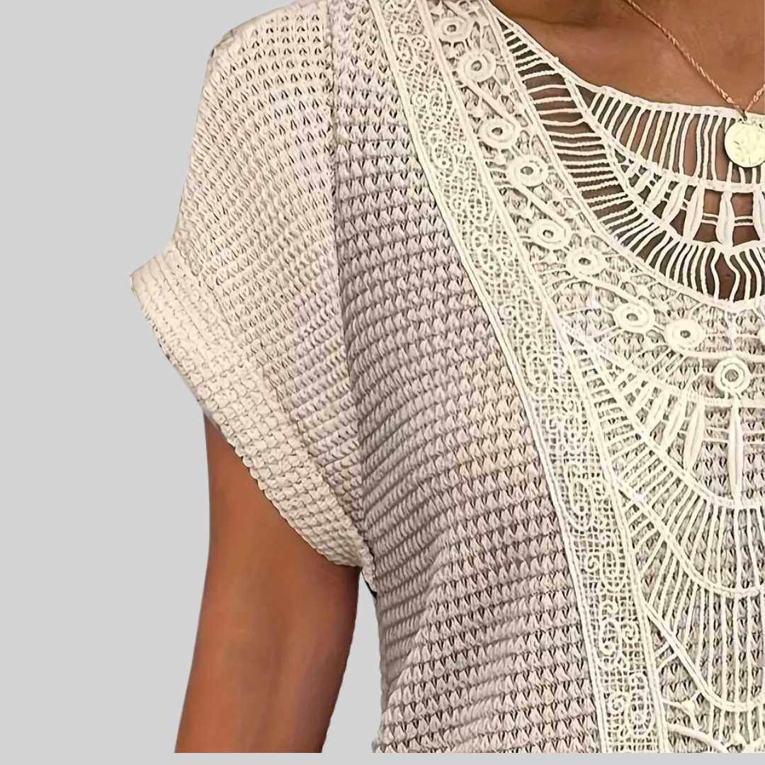 Damen-T-Shirt, kurzärmeliges Casual, Polyester-3