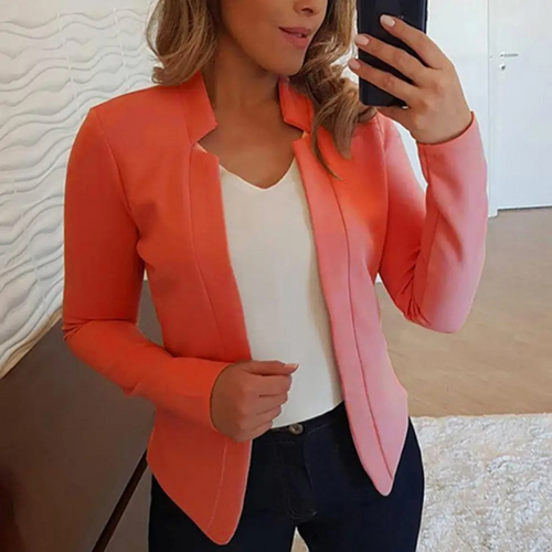Damen Blazer Tailliertes Polyester für Büroarbeit Elegantes Design-1