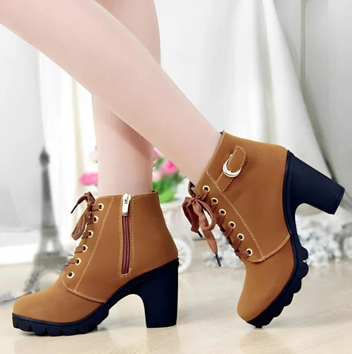 Damen-Stiefel, traditionelles Design, synthetische Materialien-1
