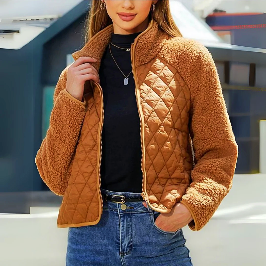 Damen-Fleecejacke, weich, atmungsaktiv, Polyester, Fleece-1