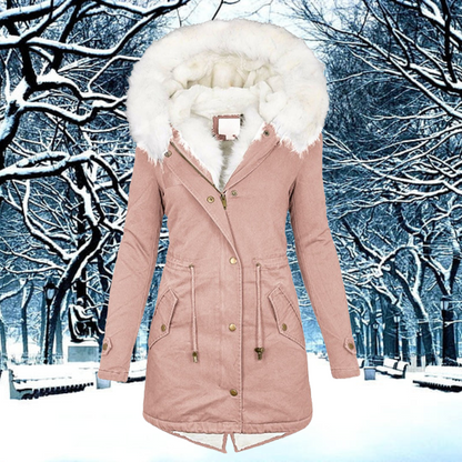Variant image for Langer Wintermantel Damen Gefüttert Polyester und Baumwolle-31