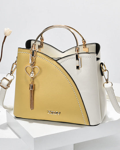 Damen-Handtasche Geräumig Leder Elegantes Design-3