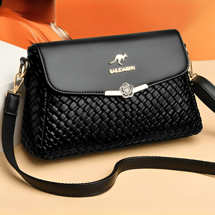 Damen Schultertasche Leder Vintage Stil Schultertasche-4