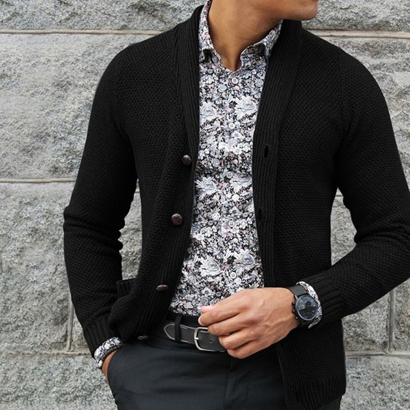 Lange Strickjacke Damen Strukturiert Gestrickt Stoff-3