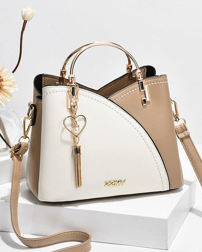 Damen-Handtasche Geräumig Leder Elegantes Design-4