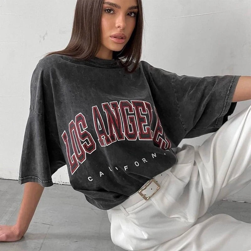 Damen-Oversize-T-Shirt 100% Baumwolle-1