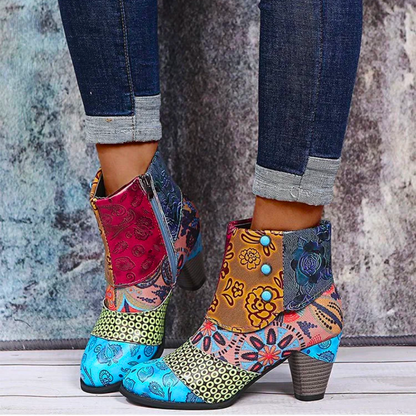 Wasserabweisende Retro-Damenstiefel aus synthetischem Material – Ergonomisches Design für Komfort und Stil, Schwarz/Braun 9
