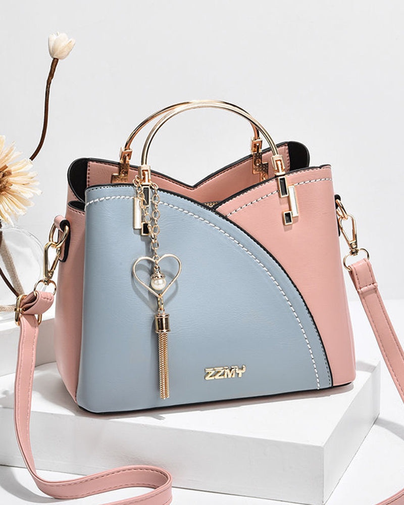 Damen-Handtasche Geräumig Leder Elegantes Design-5