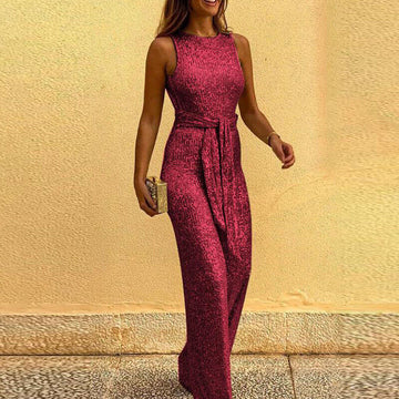 Damen-Kleid, elegant, Pailletten, monochrom, Polyester-1