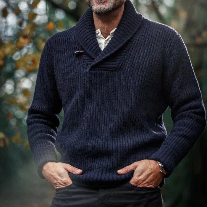 Herrenpullover langärmlig, klassisch, 100% Baumwolle-3