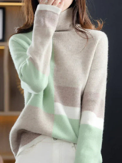 Damen-Rollkragen-Pullover, weicher Stoff-2