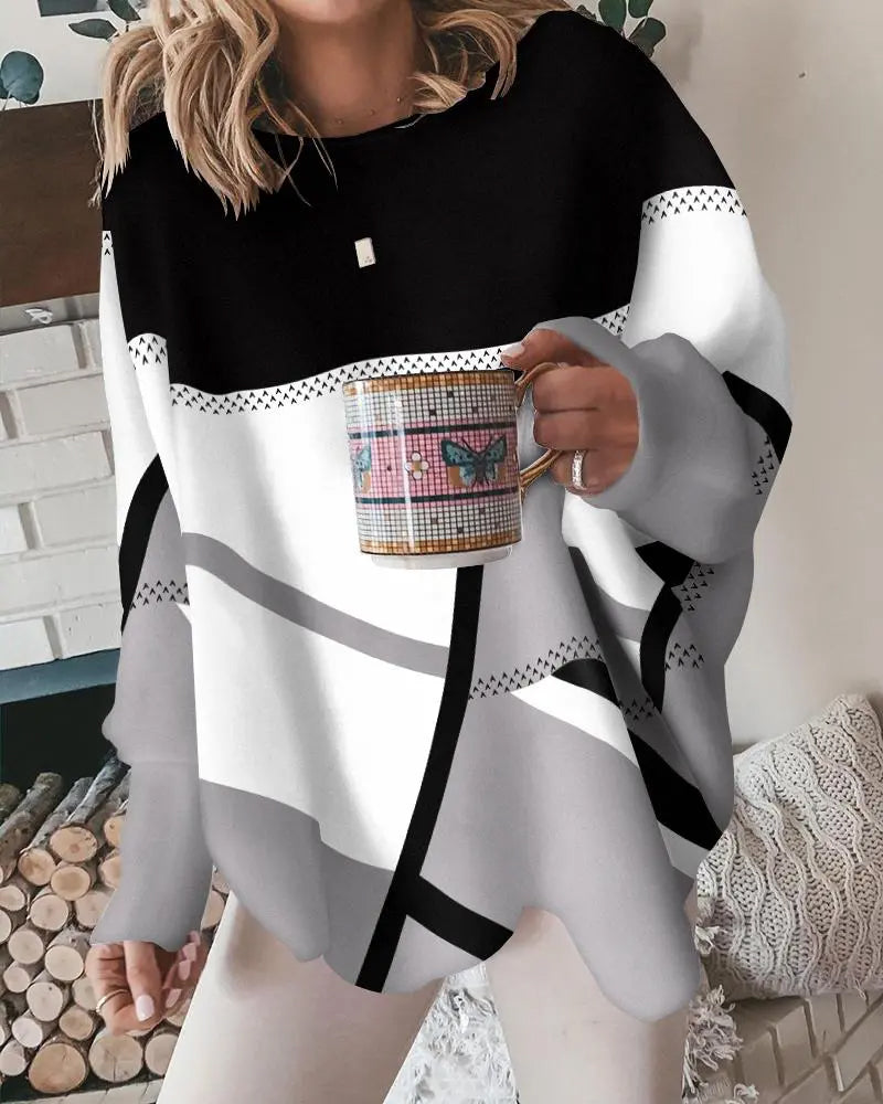 Damen-Strickpullover, Colorblock, lockere Passform, 100 % weiche Baumwolle 5