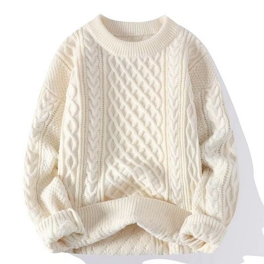 Gestrickter Winterpullover für Herren aus feiner Wolle mit rundem Halsausschnitt – normale Passform, mehrere Farben, Größe M-2XL 1
