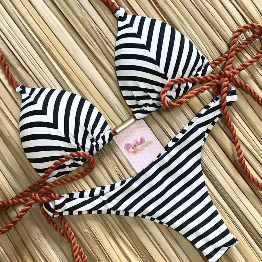 Damen Bikini Trendiges Nylon Spandex 1