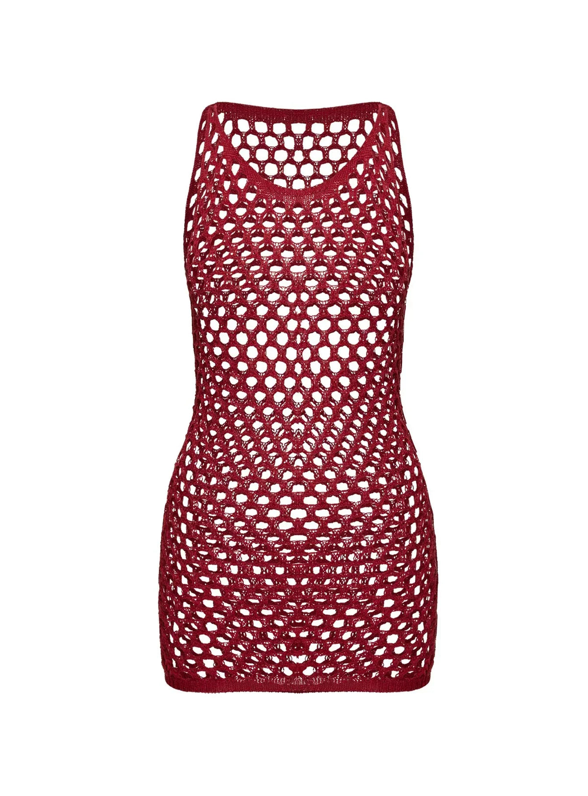 Variant image for Damen-Pullover, Fischgrät Rot Polyesterfaser-1