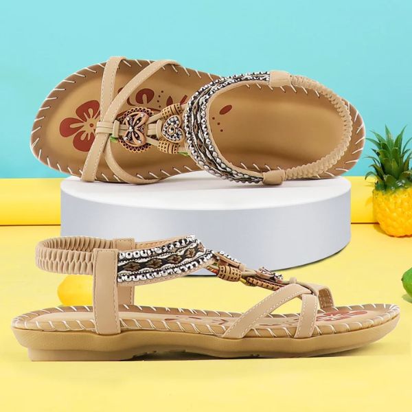 Damen-orthopädische Sandalen, verstellbares Leder, für Komfort und Stil 8