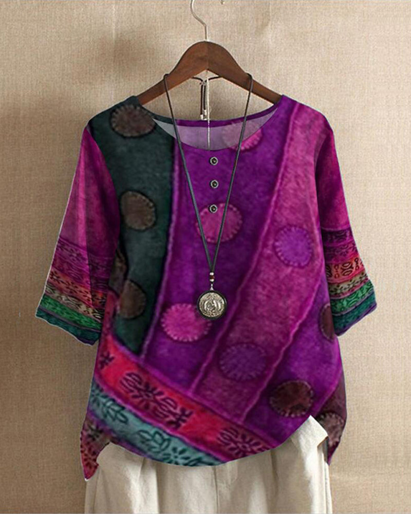 Variant image for Damen-Party-Tops, Boho, Vintage, leichter Stoff-13