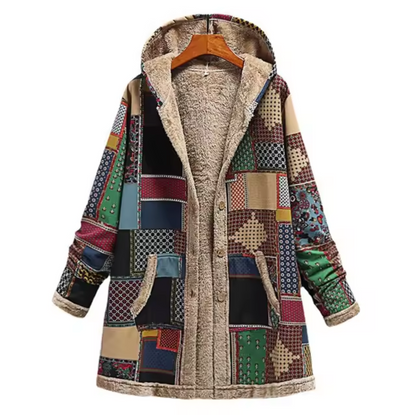Damen Winterjacke mit Kapuze Baumwolle Modernes Design-1