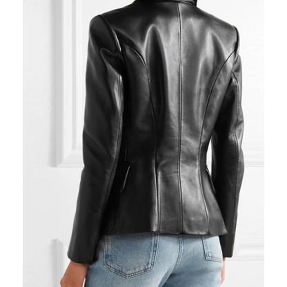 Damen-Blazer, Doppelbrust, tailliertes Polyester-2