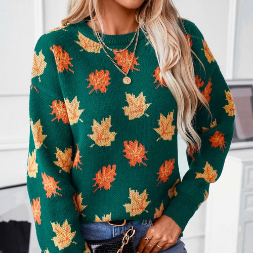 Damen-Pullover, leicht gestrickt, Herbstdesign-1