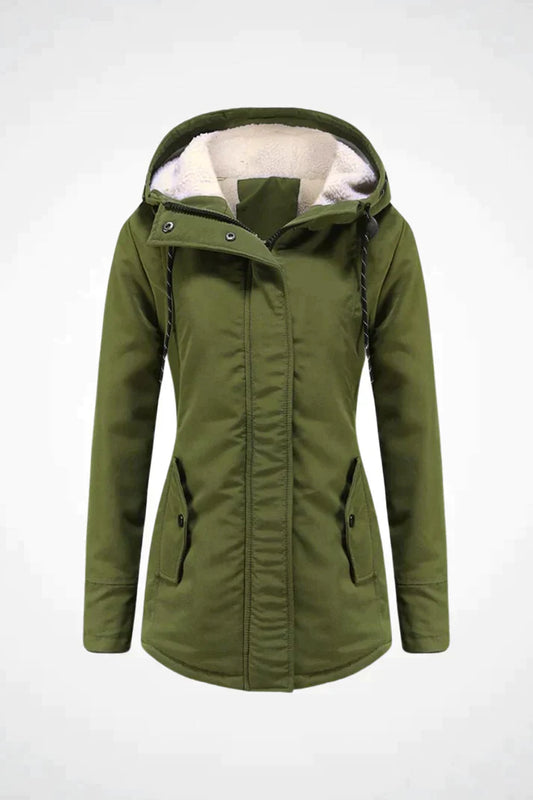Damen Winterjacke Parka Tailliertes Design aus hochwertigem Polyester-1