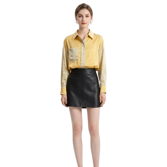 Damenrock Casual A-Linienförmig Polyester
