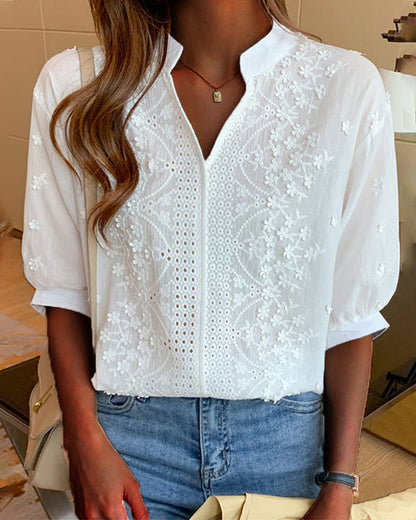 Variant image for Damen-Party-Top, V-Ausschnitt, vielseitiges Design, hochwertiger Stoff-2