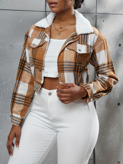 Damenjacke Bomber Winter Wärme Hochwertiges Material-1