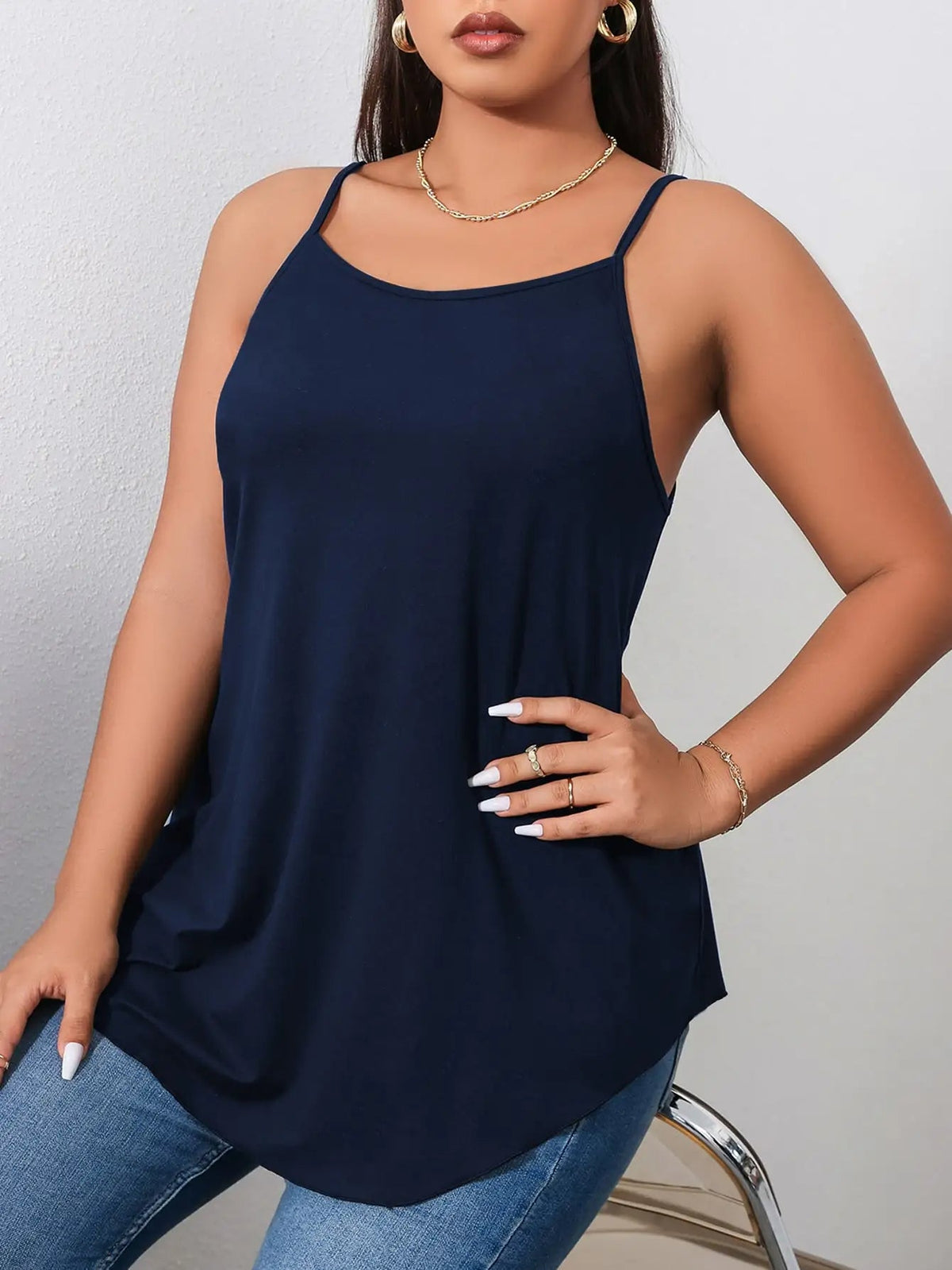 Ärmelloses modernes Damen-Top, Plus-Size, 100 % Baumwolle 5