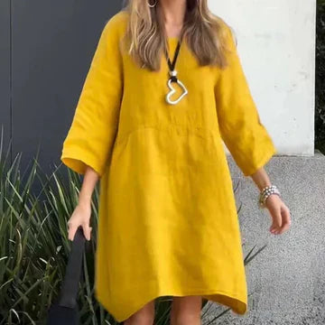 Damen-Freizeitkleid im schlichten Design, 100% Polyester-1