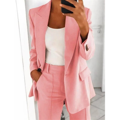 Damen Blazer Langarm Tailliert Hochwertiger Stoff-1